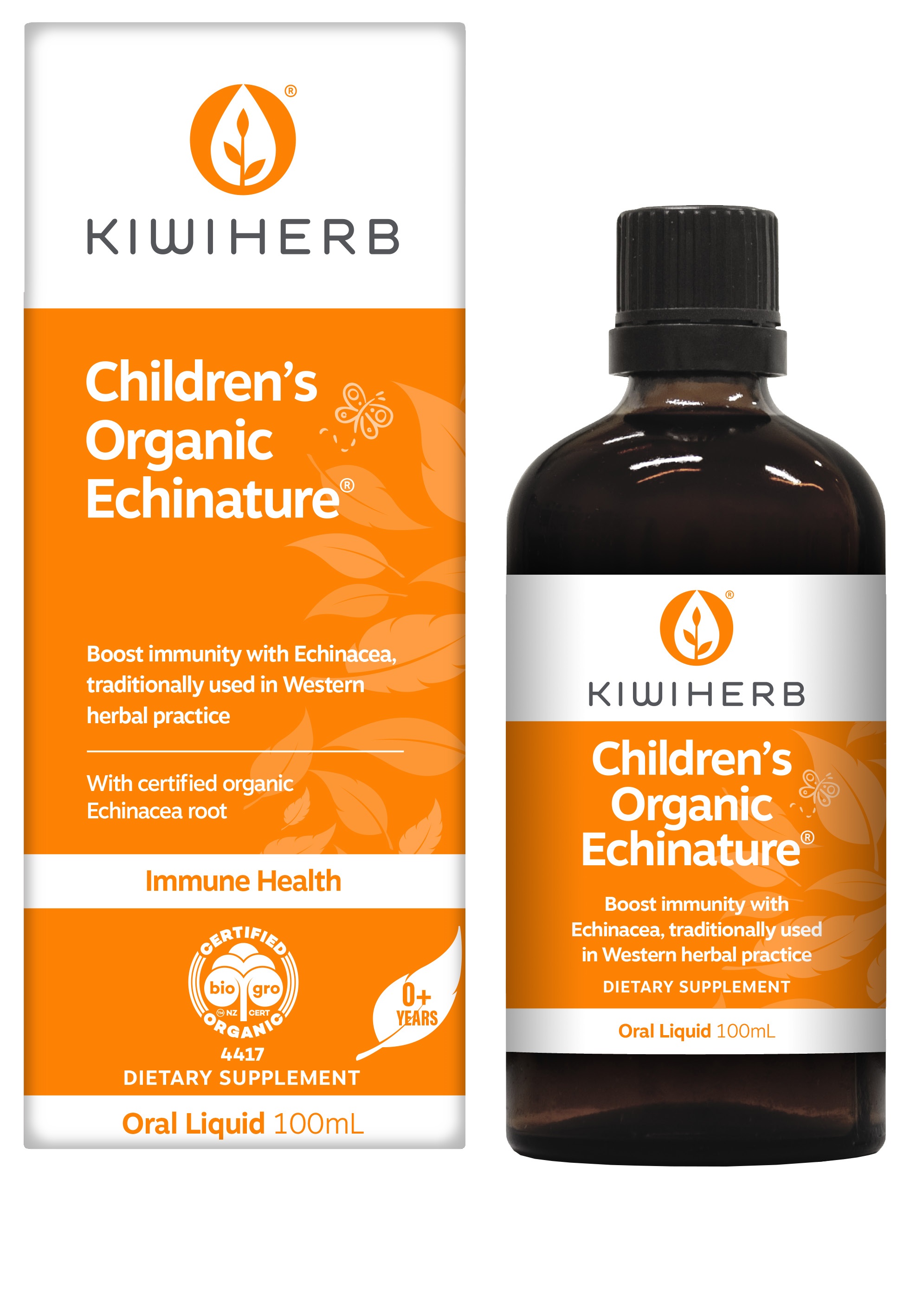 Kiwiherb Childrens Echinature Organic 100ml